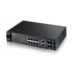 ZyXEL GS2200-8 8 Port 10/100/1000 Gigabit Ethernet + 2 dual personality GbE Ports Layer 2 Switch