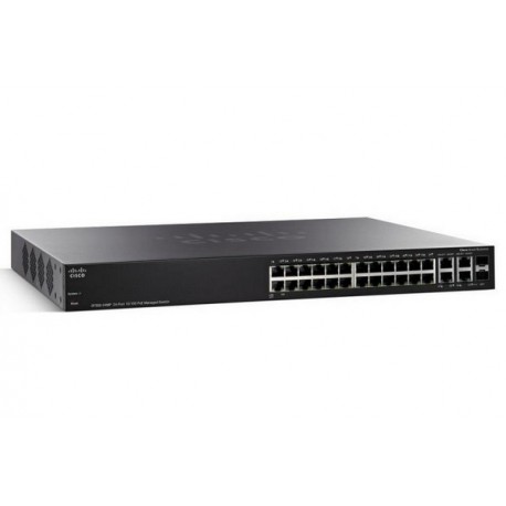 [SF350-24P-K9-EU] ราคา ขาย Cisco 24-port 10/100 PoE Managed Switch