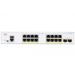 Cisco CBS250-16P-2G-EU 16-Port Gigabit Ethernet POE+ 120W + 2 SFP (Gigabit Ethernet) Layer 3 Smart Switch