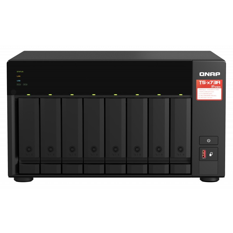 TS 873A 8G QNAP 8 bay AMD Ryzen V1500B NAS With M 2 NVMe SSD ts-873a-8g-qnap-8-bay-amd-ryzen-v1500b-nas-with-m-2-nvme-ssd