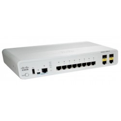 Cisco Catalyst 2960-C (WS-C2960C-8TC-L) 8-port 10/100 Ethernet ports + 2 x Dual Uplink T/SFP LAN Base Image