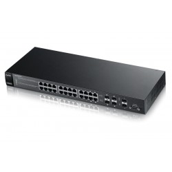 ZyXEL XGS1910-24 20 Port 10/100/1000 Gigabit Ethernet + 4 dual personality Ports + 2 10GbE Uplink Layer 2 Switch