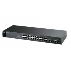 ZyXEL ES1100-24G 24 Port 10/100 Fast Ethernet + 2 dual personality GbE Ports Unmanaged Switch