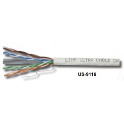 LINK US-9116 CAT 6 UTP ULTRA (600 MHz) w/Cross Filler, 23 AWG, CMR