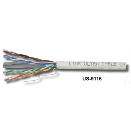 LINK US-9116 CAT 6 UTP ULTRA (600 MHz) w/Cross Filler, 23 AWG, CMR