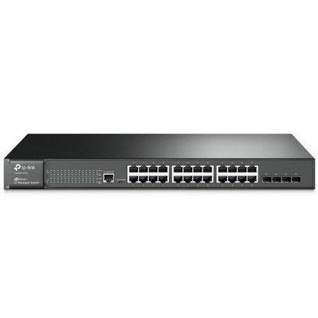 [T2600G-28TS] TP-Link JetStream 24-Port Gigabit L2 Managed Switch with 4 SFP Slots