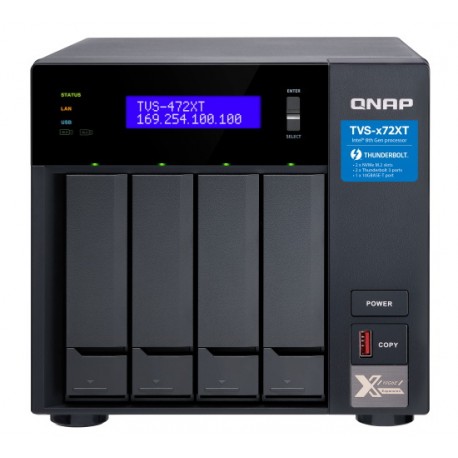 QNAP TVS-472XT-PT-4G 4-bay Intel Pentium NAS with Thunderbolt 3