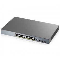 ZyXEL GS1350-26HP 24-port GbE + 2-port Combo Smart Managed Switch For Surveillance