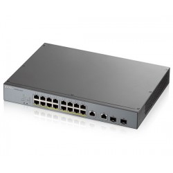 ZyXEL GS1350-18HP 16-port GbE + 2-port Combo Smart Managed Switch For Surveillance
