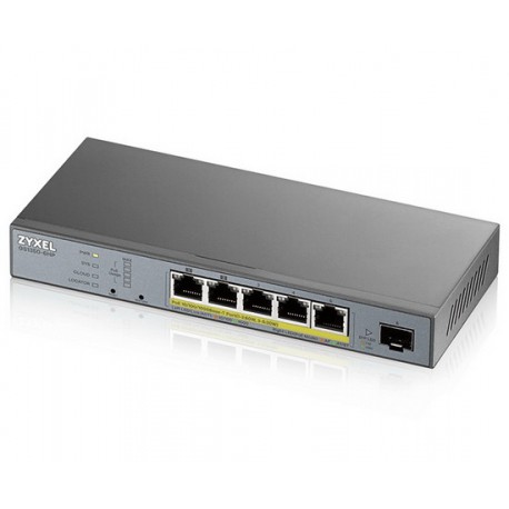 ZyXEL GS1350-6HP 5-port GbE + 1-port SFP Smart Managed Switch For Surveillance