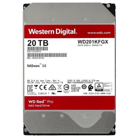 [WD201KFGX] WD Red Pro 20TB NAS HDD SATA 7200RPM 256MB