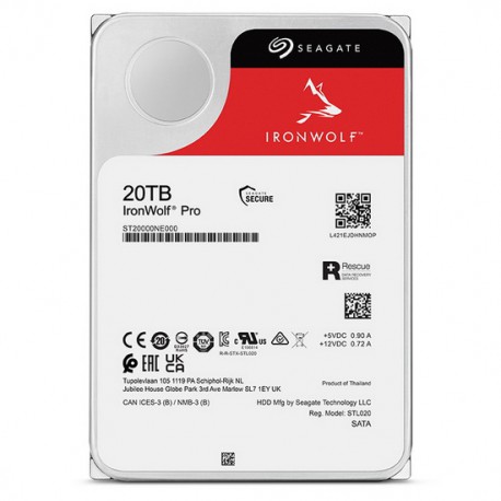 [ST20000NT001] Seagate IronWolf Pro 20TB NAS HDD 7200RPM 256MB SATA