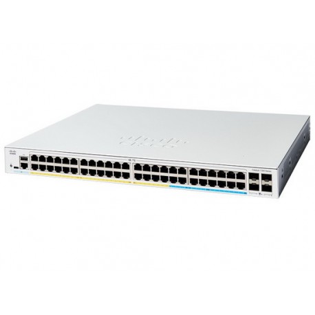 Cisco Catalyst 1300 C1300-48P-4X 48x Gigabit PoE+ ports with 4x 10 Gigabit SFP+ Uplink Managed Switch