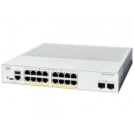 Cisco C1300-16FP-2G 16-Port Gigabit Ethernet POE+ 240W + 2 SFP (Gigabit Uplink) Layer 3 Managed Switch